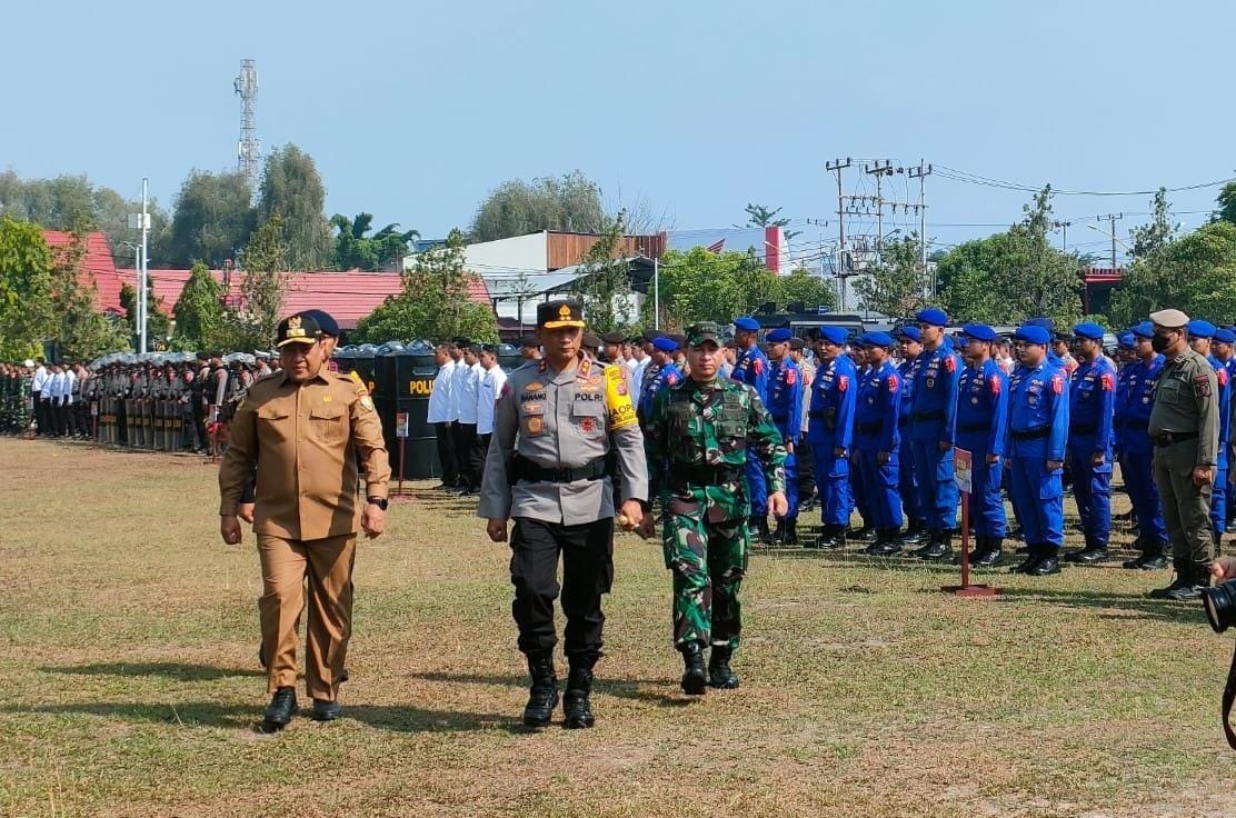 Jelang Tahapan Pilkada, Polda Kalteng Gelar Pasukan Operasi Kepolisian Terpusat Mantap Brata Telabang 2023 1
