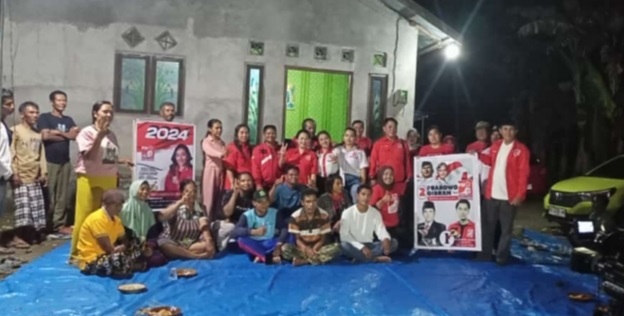 Ketua DPD PSI Bersama Para Caleg Dapil 3 Kobar Gelar Kampanye di Desa Sungai Bengkuang 3